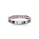 2 - Livia 1.70 mm Pink Tourmaline and Diamond Eternity Band 