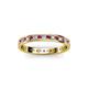 2 - Livia 1.70 mm Rhodolite Garnet and Diamond Eternity Band 