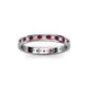 2 - Livia 1.70 mm Ruby and Diamond Eternity Band 