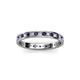 2 - Livia 1.70 mm Blue Sapphire and Diamond Eternity Band 
