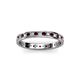 2 - Livia 1.70 mm Red Garnet and Diamond Eternity Band 