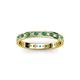 2 - Livia 1.70 mm Emerald and Diamond Eternity Band 