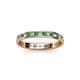2 - Livia 1.70 mm Emerald and Diamond Eternity Band 