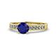 1 - Ronia Classic Blue Sapphire and Diamond Engagement Ring 
