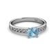 2 - Ronia Classic Aquamarine and Diamond Engagement Ring 