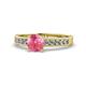 1 - Ronia Classic Pink Tourmaline and Diamond Engagement Ring 