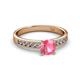 2 - Ronia Classic Pink Tourmaline and Diamond Engagement Ring 