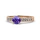 1 - Ronia Classic Iolite and Diamond Engagement Ring 