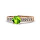 1 - Ronia Classic Peridot and Diamond Engagement Ring 
