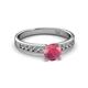 2 - Ronia Classic Rhodolite Garnet and Diamond Engagement Ring 