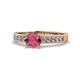 1 - Ronia Classic Rhodolite Garnet and Diamond Engagement Ring 