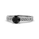 1 - Ronia Classic Black and White Diamond Engagement Ring 