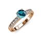 3 - Ronia Classic London Blue Topaz and Diamond Engagement Ring 