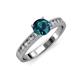 3 - Ronia Classic Blue and White Diamond Engagement Ring 