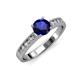 3 - Ronia Classic Blue Sapphire and Diamond Engagement Ring 