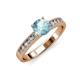 3 - Ronia Classic Aquamarine and Diamond Engagement Ring 