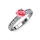 3 - Ronia Classic Pink Tourmaline and Diamond Engagement Ring 