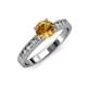 3 - Ronia Classic Citrine and Diamond Engagement Ring 