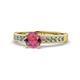 1 - Ronia Classic Rhodolite Garnet and Diamond Engagement Ring 