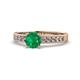 1 - Ronia Classic Emerald and Diamond Engagement Ring 