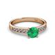 2 - Ronia Classic Emerald and Diamond Engagement Ring 