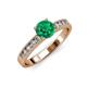 3 - Ronia Classic Emerald and Diamond Engagement Ring 