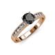 3 - Ronia Classic Black and White Diamond Engagement Ring 