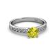 2 - Ronia Classic Yellow and White Diamond Engagement Ring 