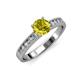 3 - Ronia Classic Yellow and White Diamond Engagement Ring 