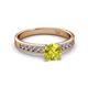 2 - Ronia Classic Yellow and White Diamond Engagement Ring 