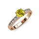 3 - Ronia Classic Yellow and White Diamond Engagement Ring 