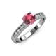 3 - Ronia Classic Rhodolite Garnet and Diamond Engagement Ring 