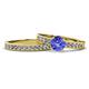 1 - Ronia Classic Tanzanite and Diamond Bridal Set Ring 
