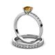3 - Ronia Classic Citrine and Diamond Bridal Set Ring 