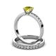 3 - Ronia Classic Yellow and White Diamond Bridal Set Ring 