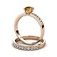 3 - Ronia Classic Citrine and Diamond Bridal Set Ring 