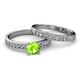 2 - Ronia Classic Peridot and Diamond Bridal Set Ring 