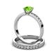 3 - Ronia Classic Peridot and Diamond Bridal Set Ring 