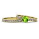 1 - Ronia Classic Peridot and Diamond Bridal Set Ring 
