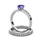 3 - Ronia Classic Tanzanite and Diamond Bridal Set Ring 