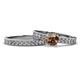 1 - Ronia Classic Smoky Quartz and Diamond Bridal Set Ring 