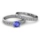 2 - Ronia Classic Tanzanite and Diamond Bridal Set Ring 