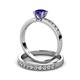 3 - Ronia Classic Iolite and Diamond Bridal Set Ring 