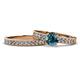 1 - Ronia Classic Blue and White Diamond Bridal Set Ring 