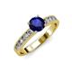 3 - Ronia Classic Blue Sapphire and Diamond Engagement Ring 