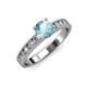 3 - Ronia Classic Aquamarine and Diamond Engagement Ring 