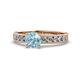 1 - Ronia Classic Aquamarine and Diamond Engagement Ring 