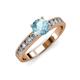 3 - Ronia Classic Aquamarine and Diamond Engagement Ring 