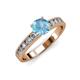 3 - Ronia Classic Blue Topaz and Diamond Engagement Ring 