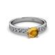 2 - Ronia Classic Citrine and Diamond Engagement Ring 